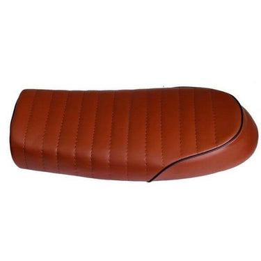 Selle moto scrambler caramel classique simili cuir